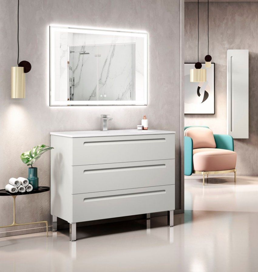 Mueble SOUL 120 Gris Nube Brillo