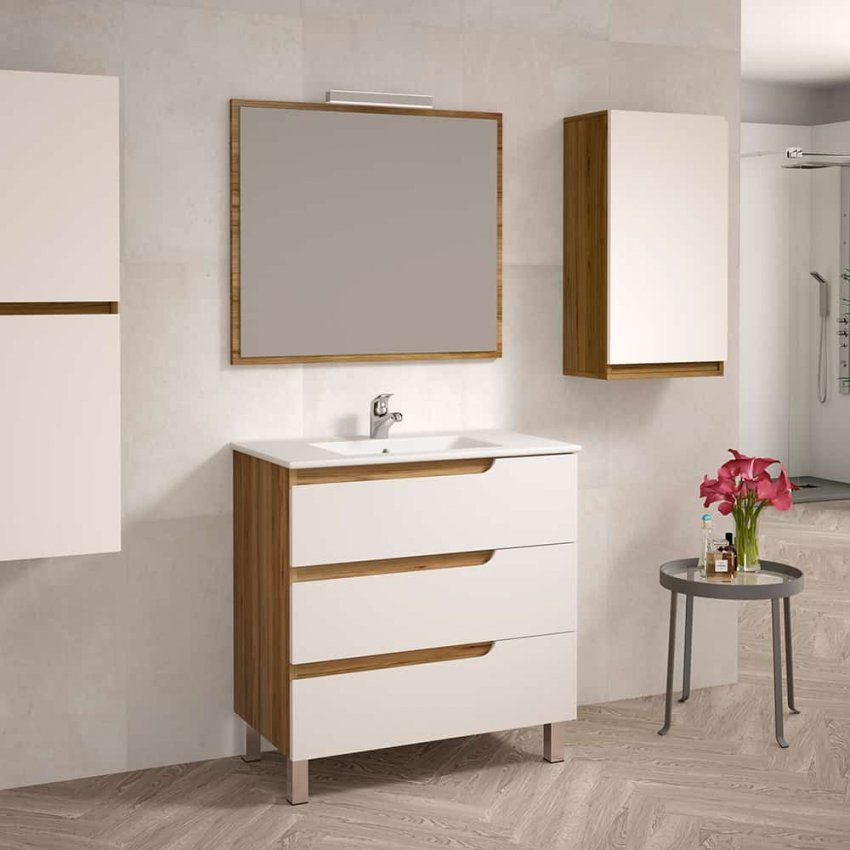 Mueble MADY 80 Roble Tuya / Blanco Mate