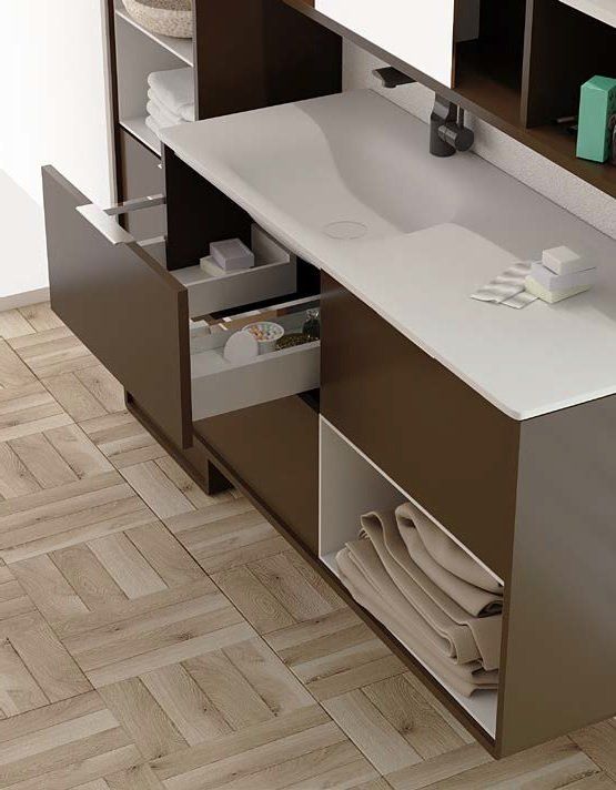 Mueble VINTASS 100 Bronze / Caja Blanco