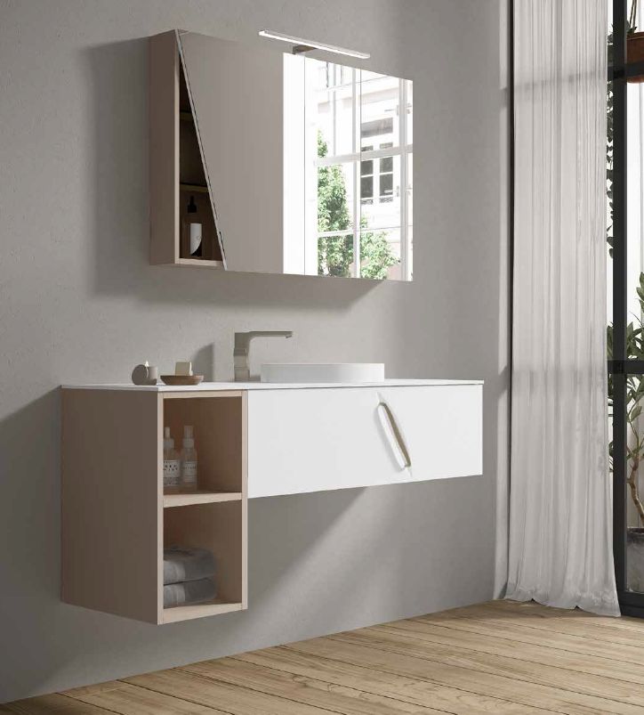 Mueble NATURE MODULAR 130 Tortora / Blanco