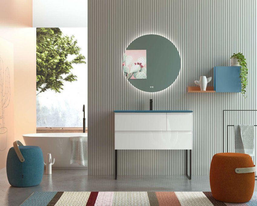 Mueble MIAMI 100 Blanco brillo