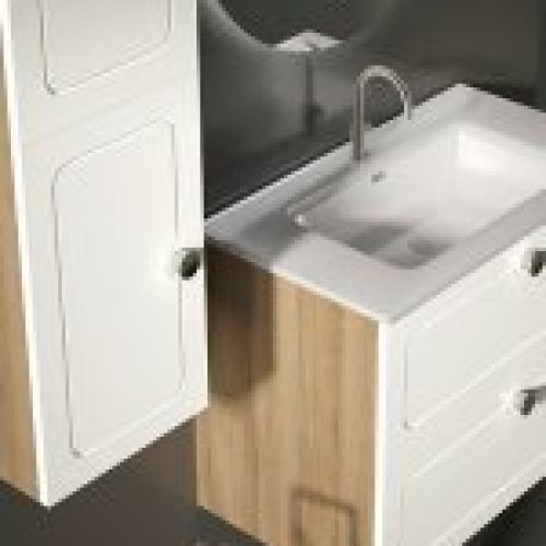 Mueble DALMA 80 Nogal / Blanco