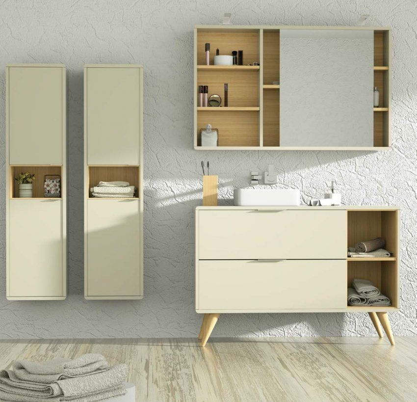 Mueble VINTASS 100 Panna / Cajas Chapa Roble