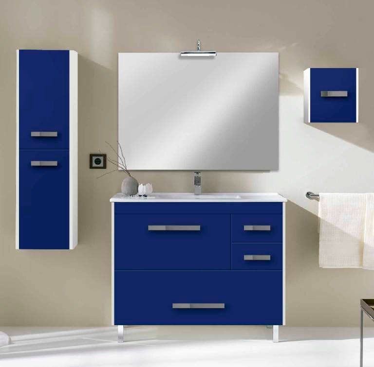 Mueble KORAL 90 Blanco / Azul