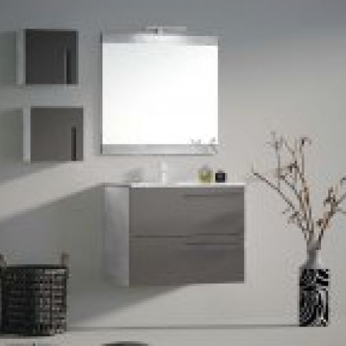 Mueble ZEUS 80 Marmoleado Blanco / Grafito